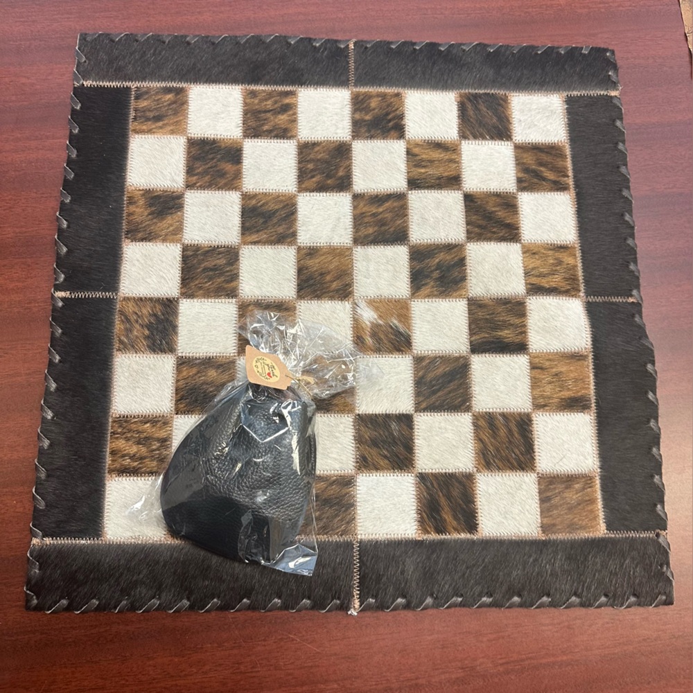 Cowhide Luxury Leather Chess Set